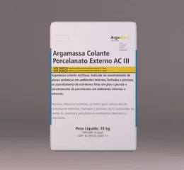 15 sacos de Argamassa Colante Porcelanato Externo ACIII